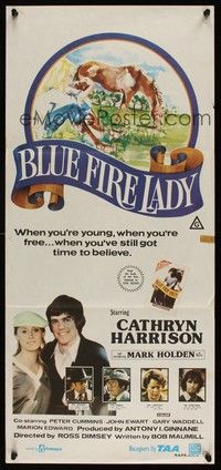 7e403 BLUE FIRE LADY Aust daybill '77 when you're young, you've got time to believe!