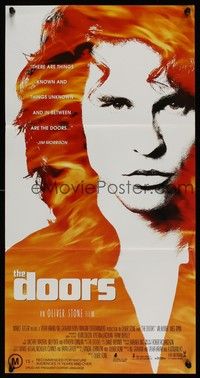 7e466 DOORS Aust daybill '90 cool image of Val Kilmer as Jim Morrison, directed by Oliver Stone!