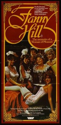 7e481 FANNY HILL Aust daybill '83 great sexy erotic image, complete and unabridged!