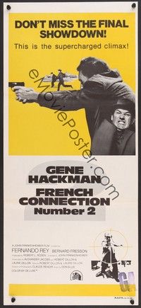 7e500 FRENCH CONNECTION II Aust daybill '75 John Frankenheimer, Gene Hackman!