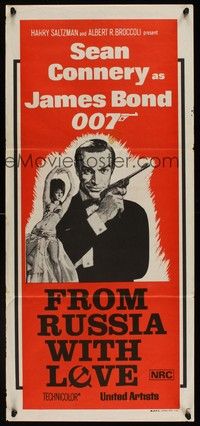 7e505 FROM RUSSIA WITH LOVE Aust daybill R70s Sean Connery is Ian Fleming's James Bond 007!