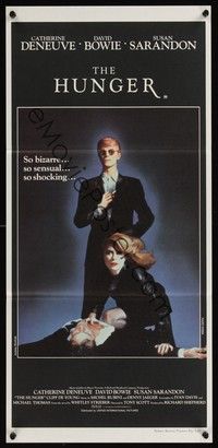 7e536 HUNGER Aust daybill '83 vampire Catherine Deneuve, rocker David Bowie!
