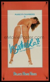 7e544 INSATIABLE II video Aust daybill '84 sexy image of naked Marilyn Chambers!
