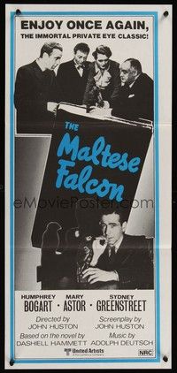 7e584 MALTESE FALCON Aust daybill R80s Humphrey Bogart, Peter Lorre, directed by John Huston!
