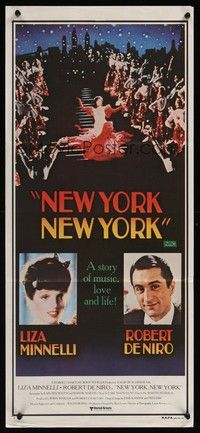 7e610 NEW YORK NEW YORK Aust daybill '77 Robert De Niro, Liza Minnelli in musical number!
