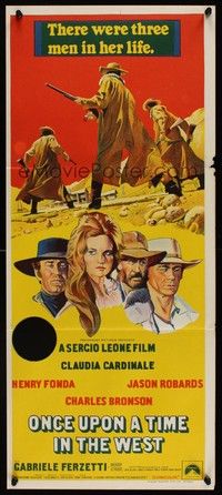 7e625 ONCE UPON A TIME IN THE WEST Aust daybill '68 Leone, Cardinale, Fonda, Bronson & Robards!