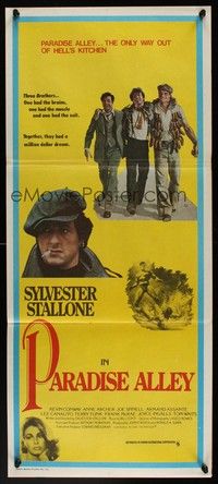7e637 PARADISE ALLEY Aust daybill '78 Anne Archer, Armand Assante, Sylvester Stallone directs!