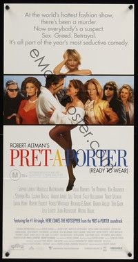 7e645 PRET-A-PORTER Aust daybill '94 Robert Altman, Sophia Loren, Tim Robbins, Kim Basinger!