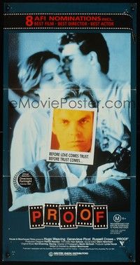 7e649 PROOF Aust daybill '91 angry Hugo Weaving, romantic Russell Crowe w/Genevieve Picot!