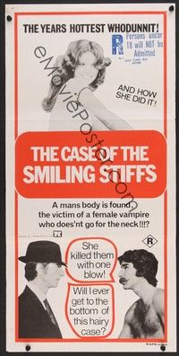 7e683 CASE OF THE FULL MOON MURDERS Aust daybill '75 The Case of the Smiling Stiffs, Harry Reems!