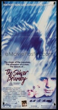 7e690 SILVER BRUMBY Aust daybill '93 Caroline Goodall, Russell Crowe in horse drama!