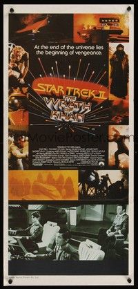 7e707 STAR TREK II Aust daybill '82 The Wrath of Khan, Leonard Nimoy, William Shatner, sequel!