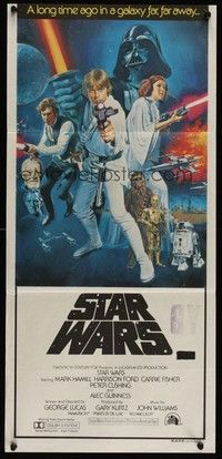 7e710 STAR WARS style C Aust daybill '77 George Lucas classic sci-fi epic, art by Chantrell!