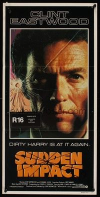 7e717 SUDDEN IMPACT Aust daybill '83 Clint Eastwood is at it again as Dirty Harry, great image!