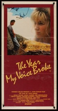 7e766 YEAR MY VOICE BROKE Aust daybill '87 1st Noah Taylor, Loene Carmen, directed by John Duigan!
