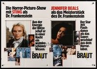 7e029 BRIDE German 33x47 '85 Sting, Jennifer Beals, a madman and the woman he invented!