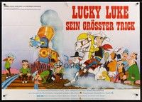 7e044 BALLAD OF DALTON German 33x47 1978 Lucky Luke, really great Morris cartoon western art!