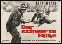7e050 SEARCHERS German 33x47 R61 classic art of John Wayne in Monument Valley, John Ford