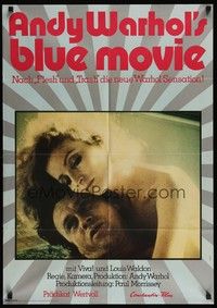7e093 BLUE MOVIE German '72 Andy Warhol sex thriller, cool Sickert artwork!