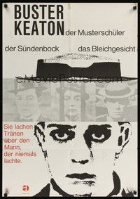 7e121 COLLEGE/GOAT/PALEFACE German '63 Buster Keaton triple-bill!