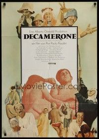 7e135 DECAMERON German '71 Pier Paolo Pasolini's Italian comedy, Hoss artwork!