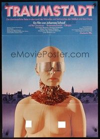 7e150 DREAM CITY German '73 Johannes Schaaf's Traumstadt, wild topless girl in wacky shades!