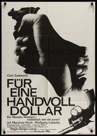 7e165 FISTFUL OF DOLLARS style B German '65 Sergio Leone, Clint Eastwood, different Hillmann art!