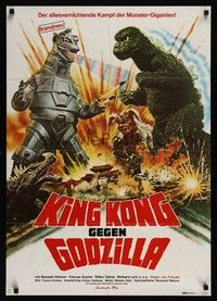 7e171 GODZILLA VS. BIONIC MONSTER German '74 Fukuda's Gojira tai Mekagojira, Toho, Godzilla, sci-fi!