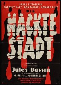 7e256 NAKED CITY German R61 Jules Dassin & Mark Hellinger's New York film noir classic!