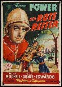 7e273 PONY SOLDIER German '53 Williams art of Royal Canadian Mountie Tyrone Power!