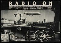 7e278 RADIO ON German '80 cool black & white car interior image + airplane, Sickerts art!