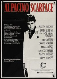 7e298 SCARFACE German '84 Al Pacino as Tony Montana, Michelle Pfeiffer, Brian De Palma!