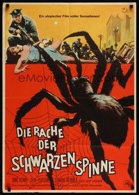 7e311 SPIDER German '58 Bert I. Gordon horror, it MUST eat YOU to live, cool art of monster!