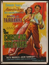 7e003 CORSICAN BROTHERS Indian R60s Douglas Fairbanks Jr., Ruth Warrick, Pinto art!