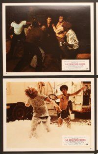 7e860 BLACK BELT JONES 6 French LCs '74 Jim 'Dragon' Kelly, Scatman Crothers, cool kung fu images!