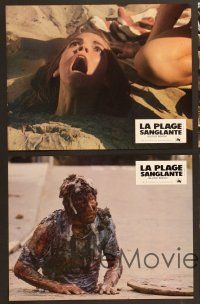 7e861 BLOOD BEACH 13 French LCs '80 horror images of sexy girls in bikinis!