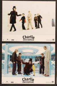 7e872 CHARLIE & THE CHOCOLATE FACTORY 8 French LCs '05 Johnny Depp as WIlly Wonka, Tim Burton!