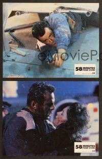 7e884 DIE HARD 2 12 French LCs '90 Bruce Willis in an airport, Bonnie Bedelia!