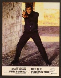 7e895 FOR YOUR EYES ONLY 18 French LCs '81 Roger Moore as James Bond 007, Carole Bouquet!