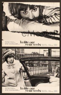 7e902 GIRL WITH GREEN EYES 12 French LCs '64 images of pretty Rita Tushingham, Peter Finch!
