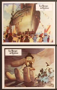 7e906 GULLIVER'S TRAVELS 6 French LCs R1970s classic cartoon by Dave Fleischer, great art!