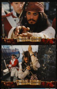 7e956 PIRATES OF THE CARIBBEAN 8 French LCs '03 Johnny Depp, Knightley, Curse of the Black Pearl!