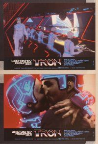 7e981 TRON 8 French LCs '82 Walt Disney sci-fi, Jeff Bridges in a computer, cool special effects!