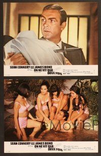 7e998 YOU ONLY LIVE TWICE 9 French LCs '67 Sean Connery as James Bond w/sexy girls!