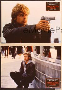 7e796 DEVIL'S OWN 11 German LCs '97 great close-ups of Harrison Ford & Brad Pitt!