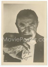 7f063 BELA LUGOSI deluxe 5x7 still '40s cool scary close up of the horror legend wearing bowtie!