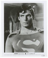 7f095 CHRISTOPHER REEVE 8x10 still '78 head & shoulders portrait in costume as Superman!