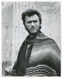 7f107 CLINT EASTWOOD 7.25x9.5 still '70 close up in poncho from Two Mules for Sister Sara!
