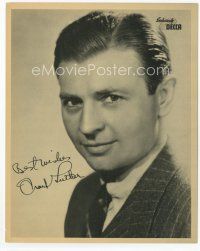 7f018 FRANK LUTHER 8x10 Decca Records still '40s head & shoulders portrait wearing suit & tie!