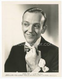 7f142 FRED ASTAIRE 8x10 still '36 head & shoulders close up of the star adjusting his bowtie!